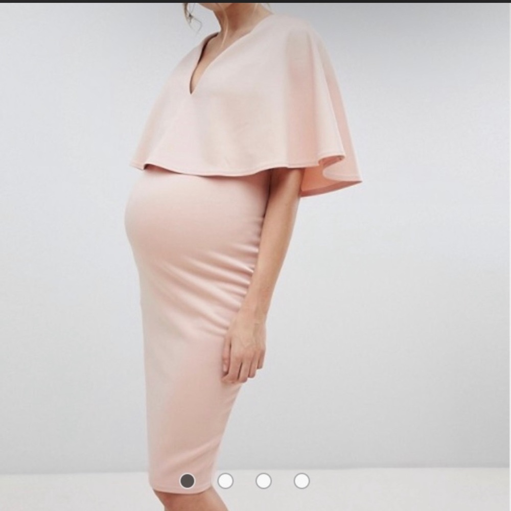 ASOS blush maternity dress | size 8